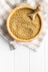 Yellow mustard seeds.