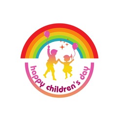 Happy children day background, children's day poster with happy kids Template for advertising brochure your text ,Vector Illustration