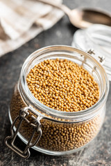 Yellow mustard seeds.