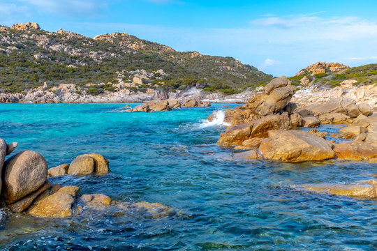 Granite rock formations on the Bruzzi trail, Corsica, France