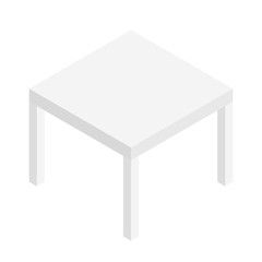 Isometric table. Vector illustration.