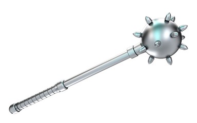 3d illustration of medieval viking mace isolated