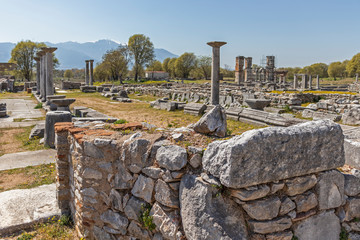 Ancient Ruins at archaeological site of Philippi, Greece