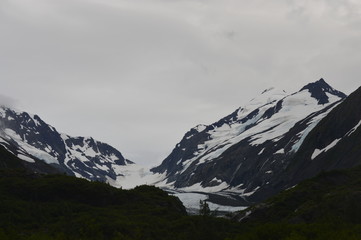 Fototapeta na wymiar Snowy Mountain Landscape