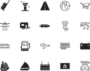 transport vector icon set such as: drawn, rotate, earth, home, regatta, ticket, continent, fast, land, civil, hook, gasoline, water, metro, botany, life, architecture, gallon, navigation, yachting