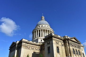 The Pantheon with blue sky. Paris, France.