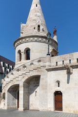 Fototapeta na wymiar Fisherman Bastion, one of the best known monuments in the city, Budapest, Hungary
