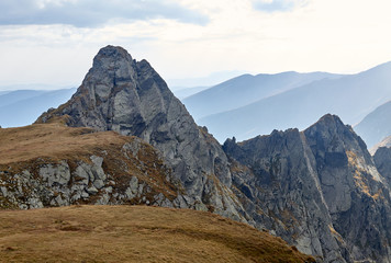 High mountains in late summer