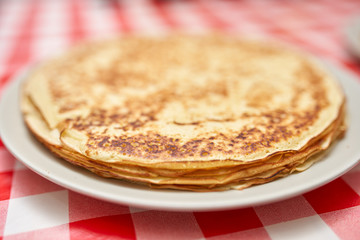Cooking pancakes at home