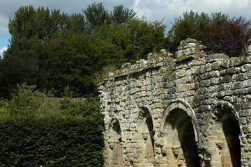 Fototapeta na wymiar Ancient ruins with gates and windows