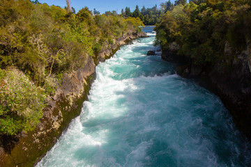 Naklejka na ściany i meble The Huka Falls are a set of waterfalls on the Waikato River