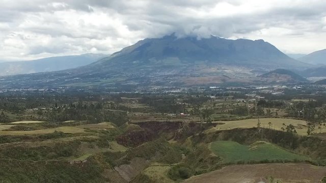 Aerial of rural Ecuador near Otavalo