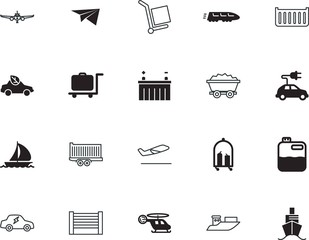 transport vector icon set such as: activity, semi, tractor, rock, gallon, anti, tour, bottle, lifestyle, cardboard, economy, silicone walley, center, ambulance, pack, high, mining, train, package