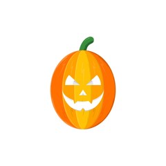 Halloween Horror Face Logo Vector Template