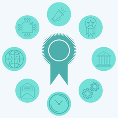 Award vector icon sign symbol