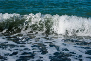 waves on beach