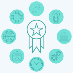 Award vector icon sign symbol