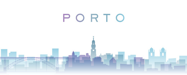 Porto Transparent Layers Gradient Landmarks Skyline