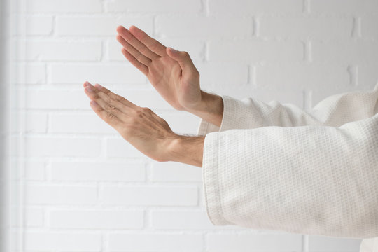 gesture and posture of martial arts or self defense