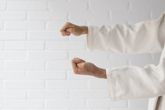 gesture and posture of martial arts or self defense