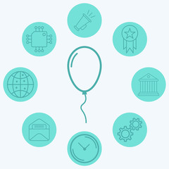 Balloon vector icon sign symbol