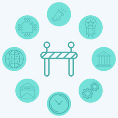 Barrier vector icon sign symbol