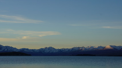 sunset over the lake