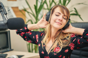 DJ works on the radio