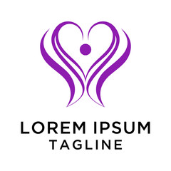 Beauty Human Love Abstract Logo Template