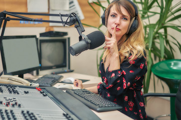 DJ works on the radio