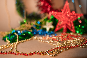 beautiful bokeh christmas toys shallow depth of field christmas mood copyspace