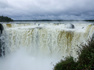 Breathtaking view of Devil's Throat in Iguazu Falls, Argentina