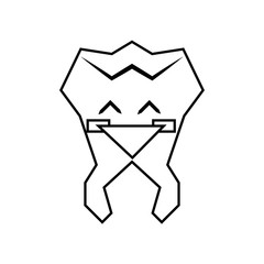 tooth human kawaii character vector illustration
