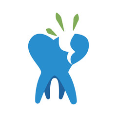 tooth human broken icon vector illustration