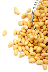 Soybean on white background