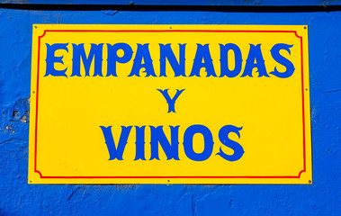 Obraz premium Empanadas and Wine sign from Argentina
