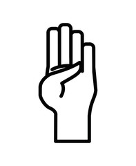 hand human isolated icon vector illustration