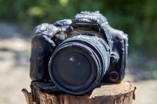 Property of Photographer is burned in the fire.