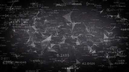 Math calculations and equation formula of mathematics in school study - illustration rendering