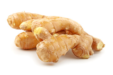 Ginger root isolated on white background
