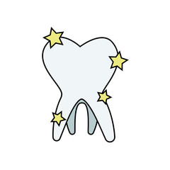 tooth human whitening icon vector illustration