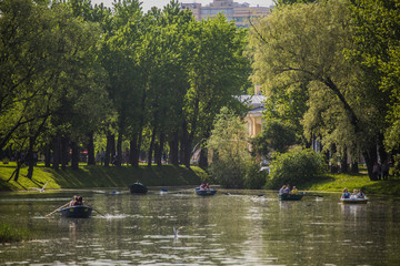 boats on the lake