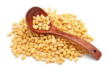 Gold soybean isolated on white background