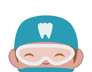 professional dentist avatar character vector illustration