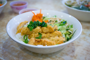 Sugarcane Prawn with Vermicelli with chill sauce