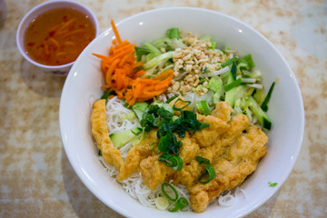 Sugarcane Prawn with Vermicelli with chill sauce