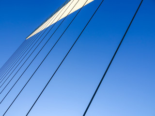 Fototapeta premium Abstract photo of Puente de la Mujer in Buenos Aires, Argentina