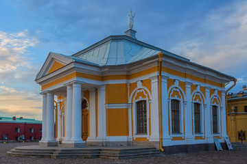 Fototapeta na wymiar building in Peter and Paul Fortress, St. Petersburg, Russia