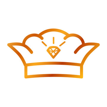 Simple Vector Icon Outline Style, Crown for part of logo or other related