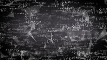 Blackboard Mathematics and physics formula calculation in digital space - Powered by Adobe